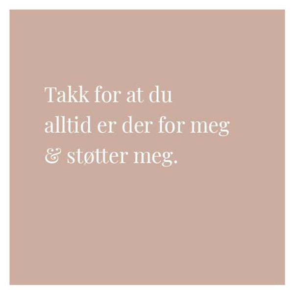 Takk for at du alltid