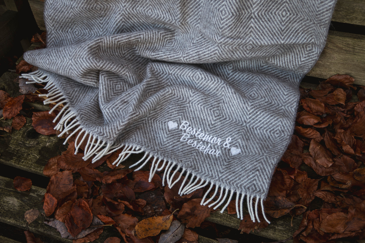 Personlige ullpledd fra Spinnerigården